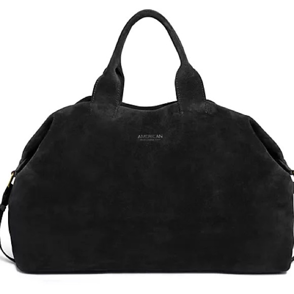 American Leather Co. Iris Suede Weekender-Black - Picture 2 of 11